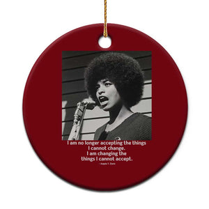 Angela Davis Inspirational Quote Ceramic Ornament Black History African Pride Power TS14 1pc Red Print Your Wear