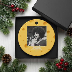Angela Davis Inspirational Quote Ceramic Ornament Black History African Pride Power TS14 1pc Yellow Cheese Print Your Wear
