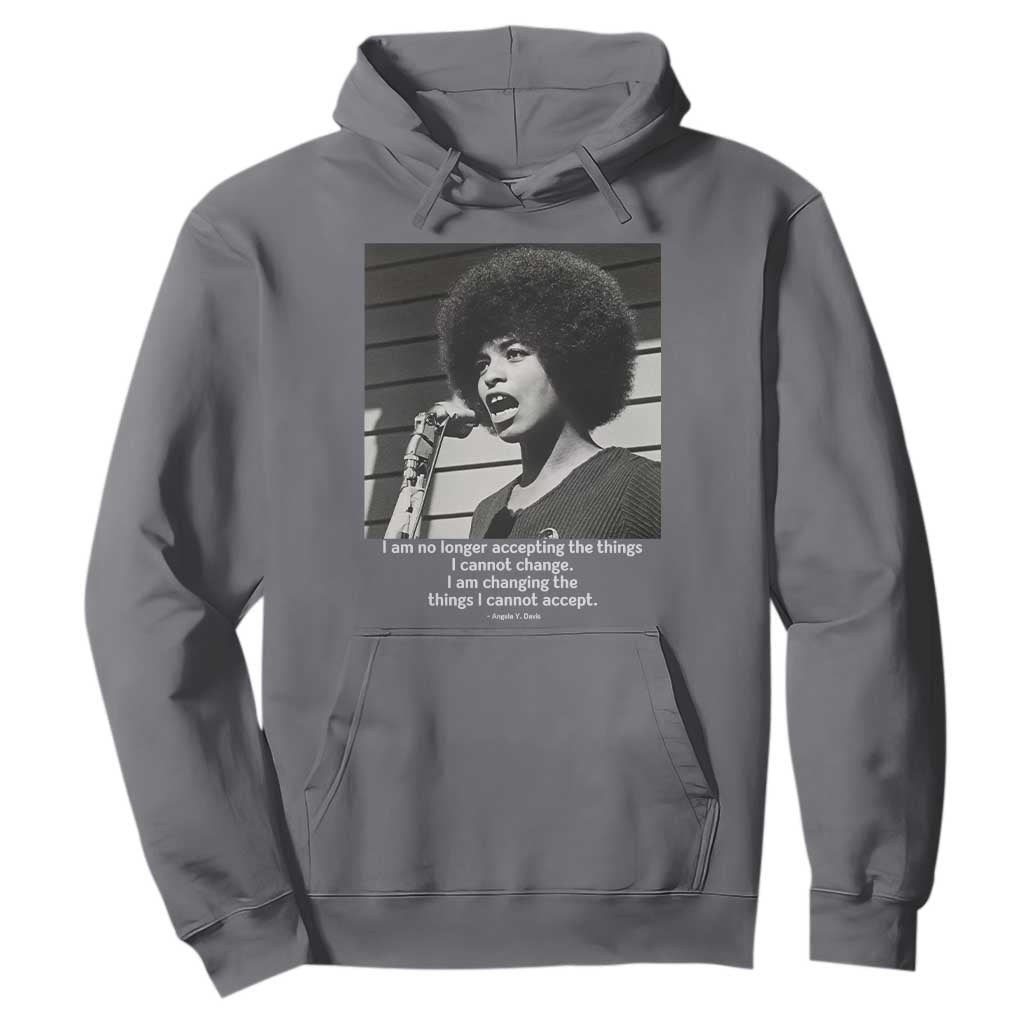 Angela Davis Inspirational Quote Hoodie Black History African Pride Power TS14 Charcoal Print Your Wear