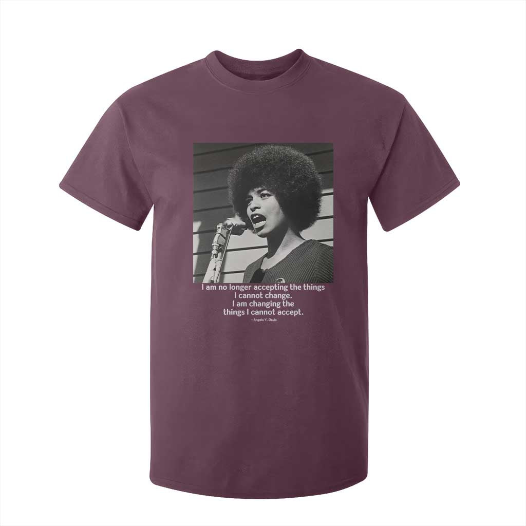 Angela Davis Inspirational Quote T Shirt For Kid Black History African Pride Power TS14 Maroon Print Your Wear