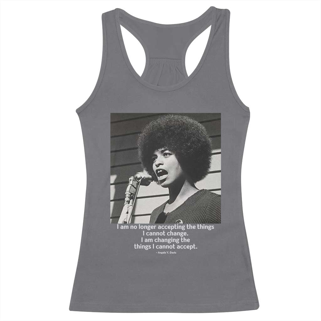 Angela Davis Inspirational Quote Racerback Tank Top Black History African Pride Power TS14 Charcoal Print Your Wear