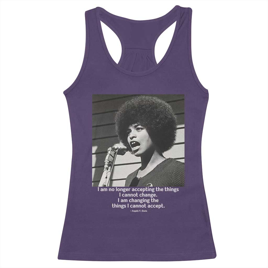 Angela Davis Inspirational Quote Racerback Tank Top Black History African Pride Power TS14 Purple Print Your Wear