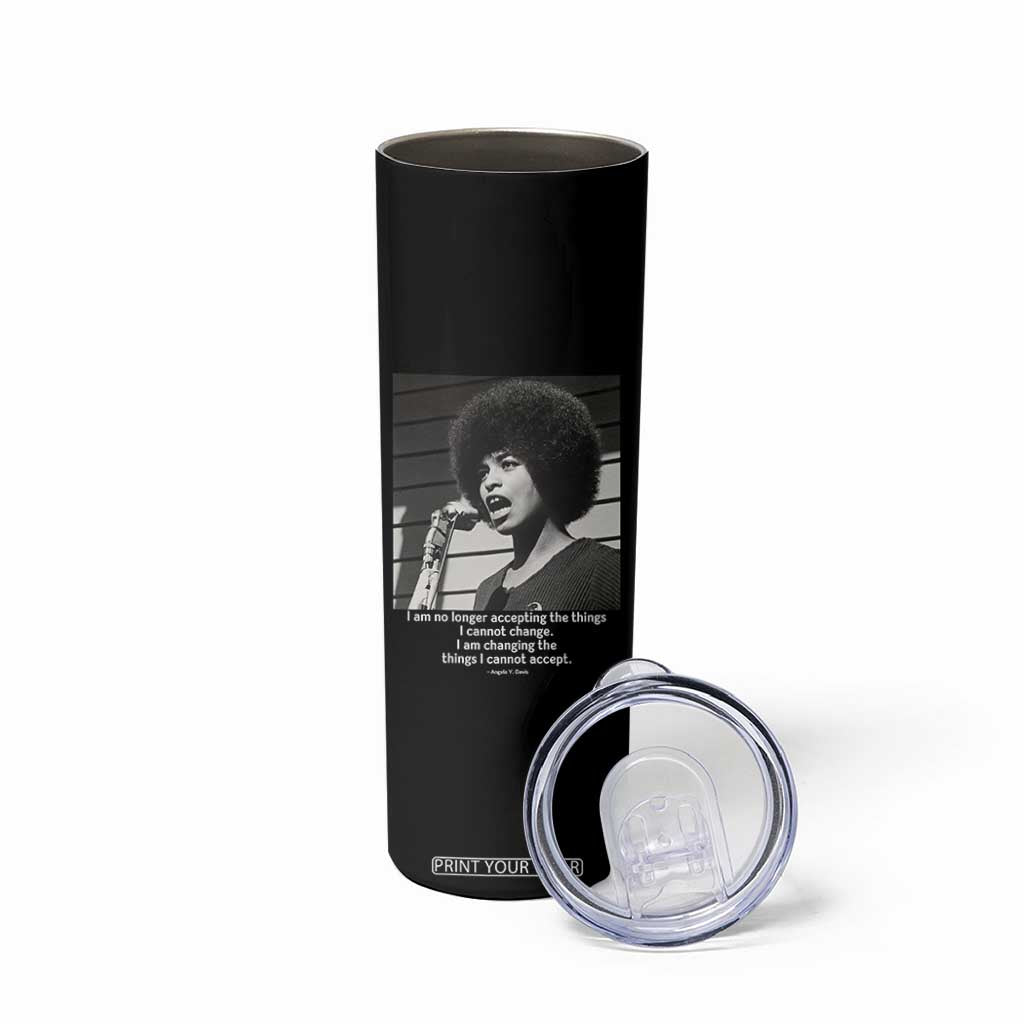 Angela Davis Inspirational Quote Skinny Tumbler Black History African Pride Power TS14 Print Your Wear