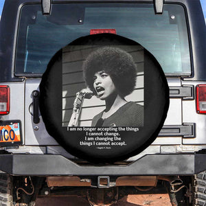 Angela Davis Inspirational Quote Spare Tire Cover Black History African Pride Power TS14 No hole Black Print Your Wear