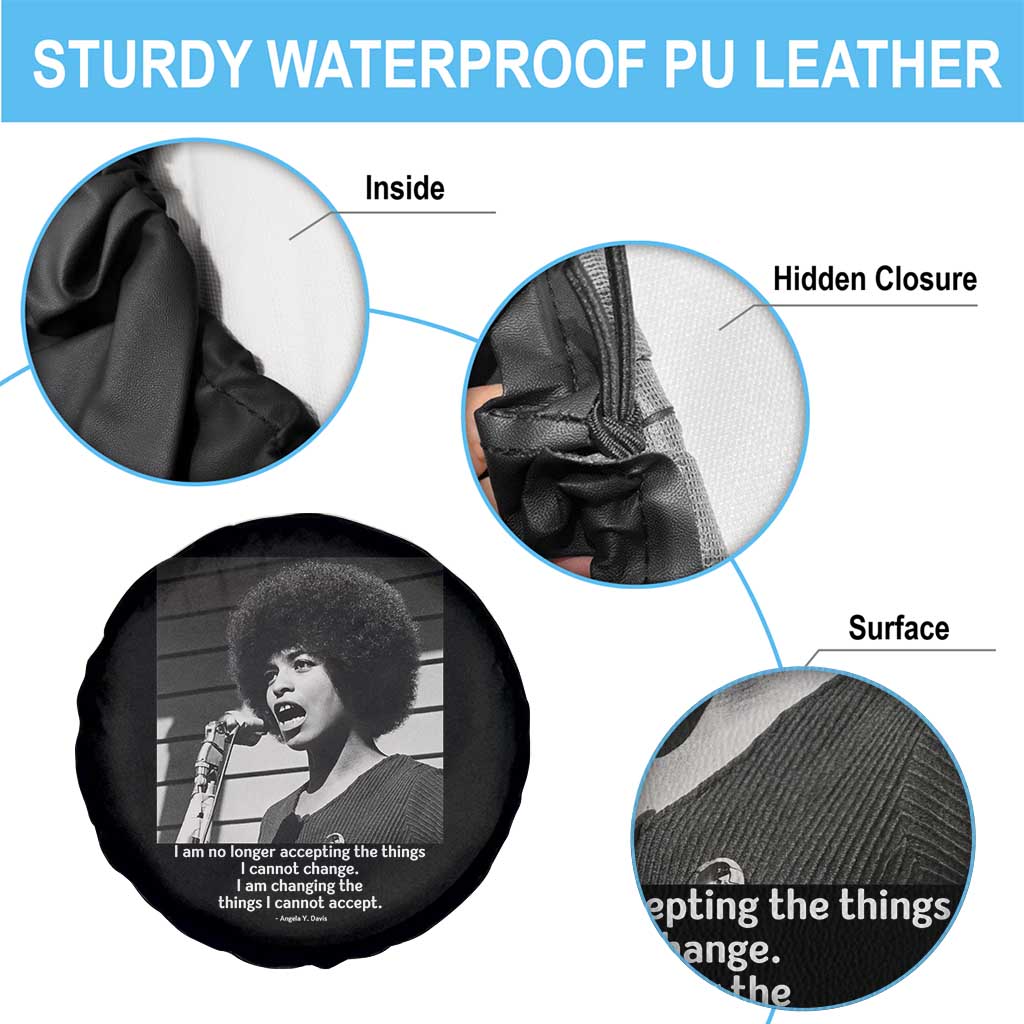 Angela Davis Inspirational Quote Spare Tire Cover Black History African Pride Power TS14 Print Your Wear