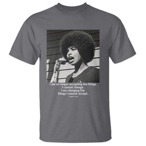 Angela Davis Inspirational Quote T Shirt Black History African Pride Power TS14 Charcoal Print Your Wear