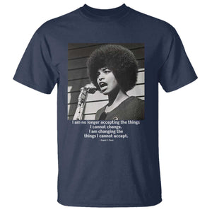 Angela Davis Inspirational Quote T Shirt Black History African Pride Power TS14 Navy Print Your Wear