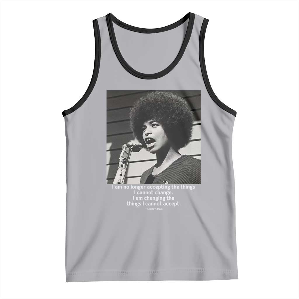 Angela Davis Inspirational Quote Tank Top Black History African Pride Power TS14 Athletic Heather Black Print Your Wear