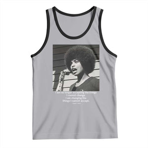 Angela Davis Inspirational Quote Tank Top Black History African Pride Power TS14 Athletic Heather Black Print Your Wear