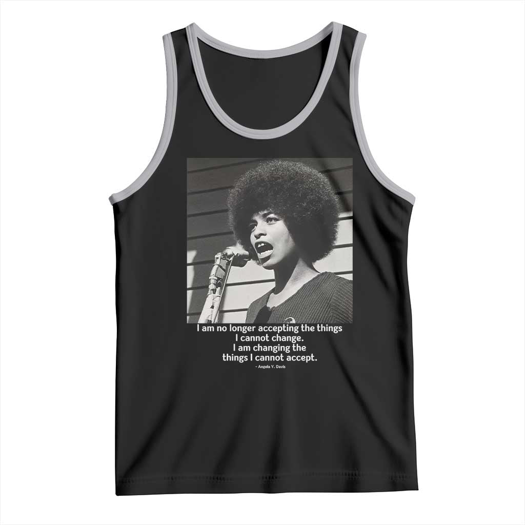 Angela Davis Inspirational Quote Tank Top Black History African Pride Power TS14 Black Athletic Heather Print Your Wear