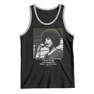 Angela Davis Inspirational Quote Tank Top Black History African Pride Power TS14 Black Athletic Heather Print Your Wear