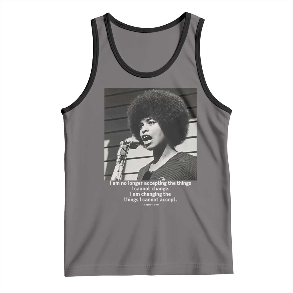 Angela Davis Inspirational Quote Tank Top Black History African Pride Power TS14 Deep Heather Black Print Your Wear