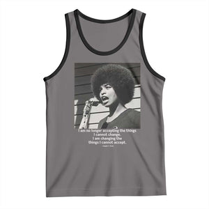 Angela Davis Inspirational Quote Tank Top Black History African Pride Power TS14 Deep Heather Black Print Your Wear