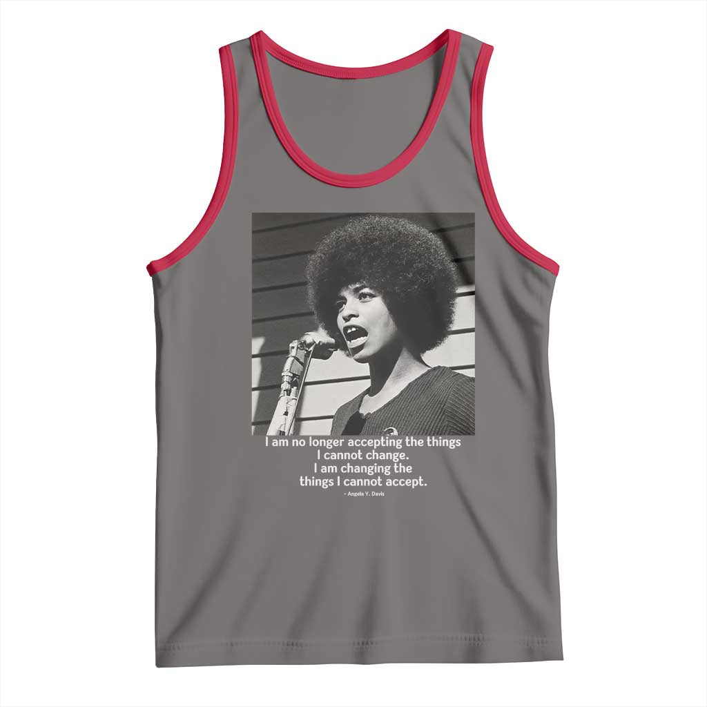 Angela Davis Inspirational Quote Tank Top Black History African Pride Power TS14 Deep Heather Red Print Your Wear