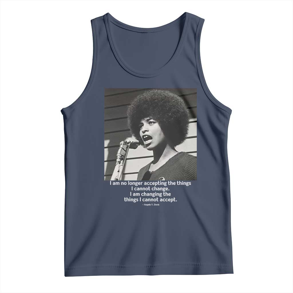 Angela Davis Inspirational Quote Tank Top Black History African Pride Power TS14 Navy Print Your Wear