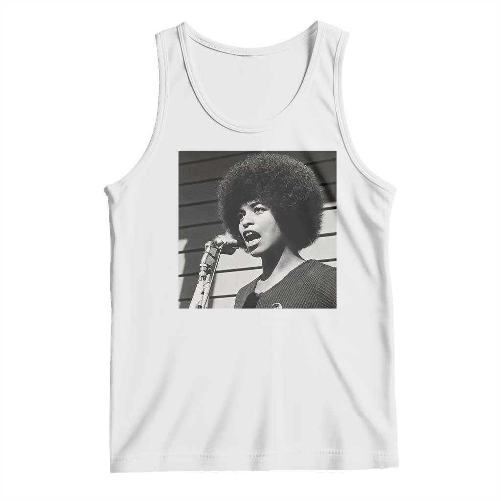 Angela Davis Inspirational Quote Tank Top Black History African Pride Power TS14 White Print Your Wear