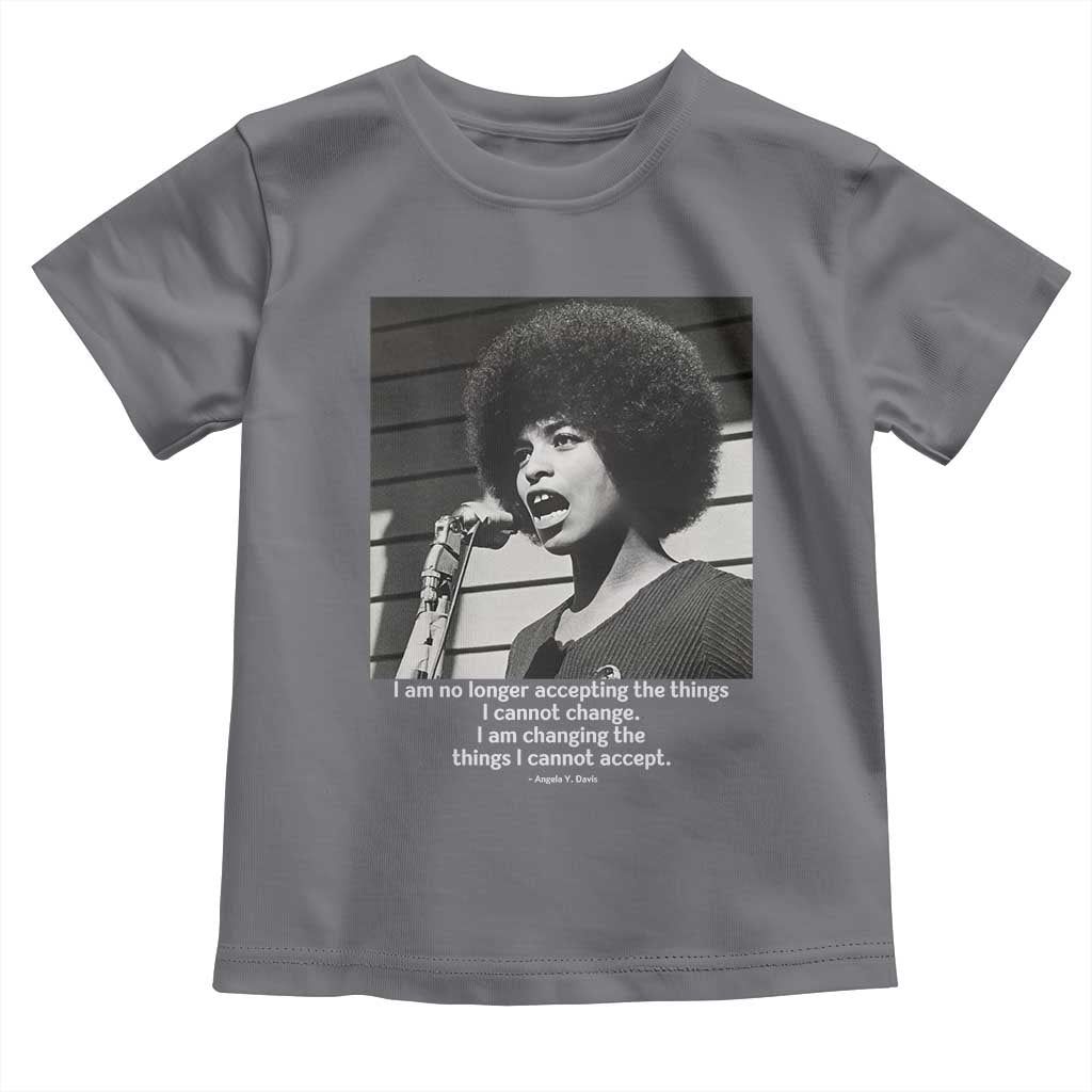 Angela Davis Inspirational Quote Toddler T Shirt Black History African Pride Power TS14 Charcoal Print Your Wear