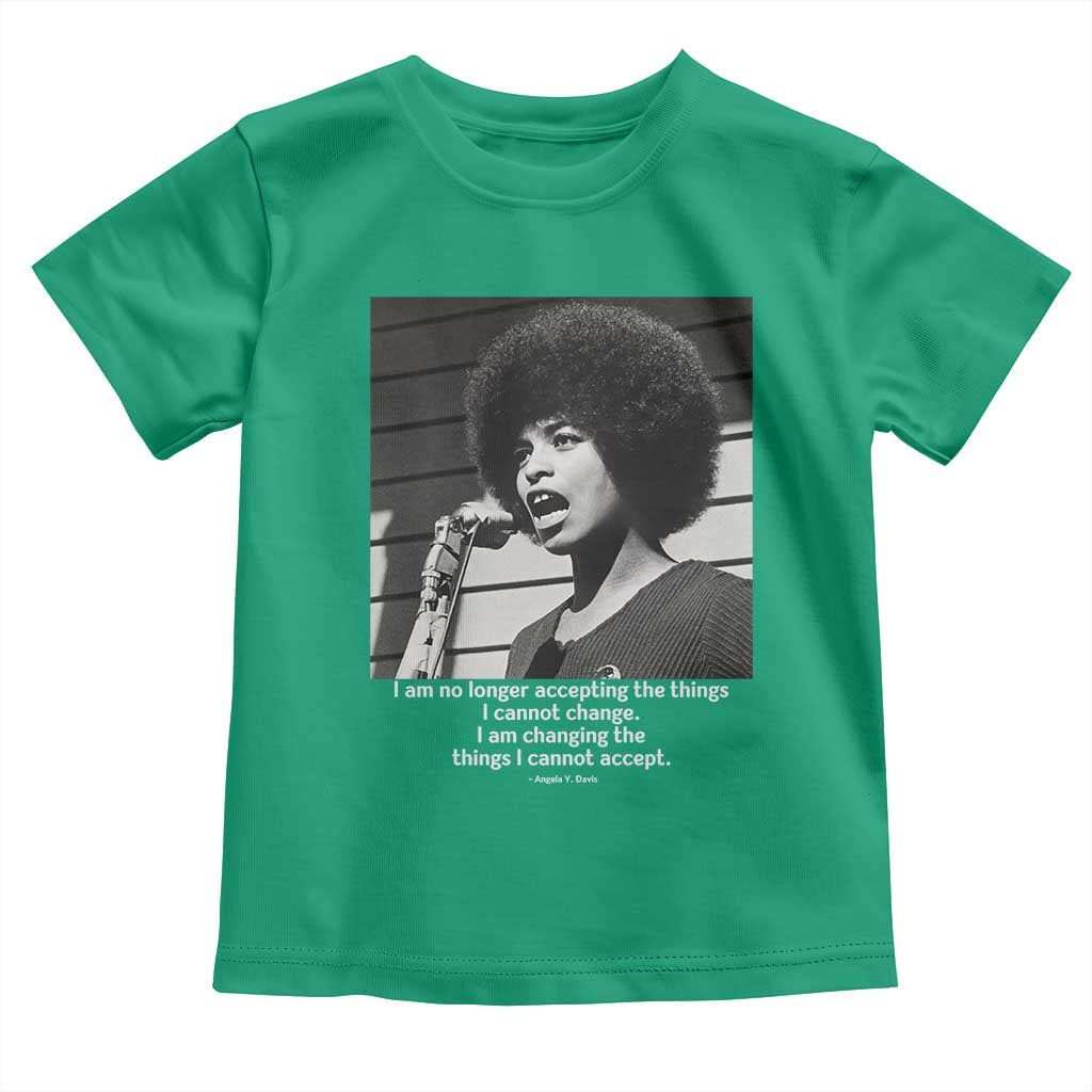 Angela Davis Inspirational Quote Toddler T Shirt Black History African Pride Power TS14 Irish Green Print Your Wear