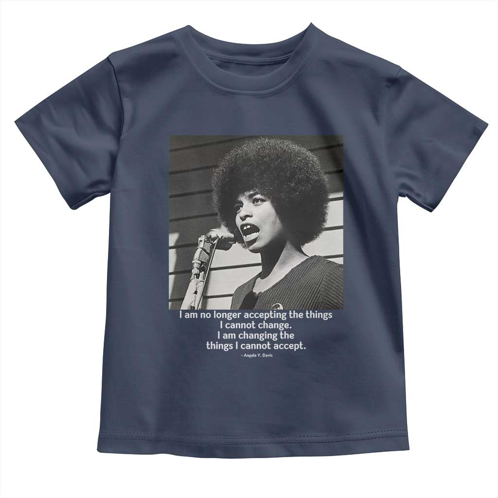 Angela Davis Inspirational Quote Toddler T Shirt Black History African Pride Power TS14 Navy Print Your Wear