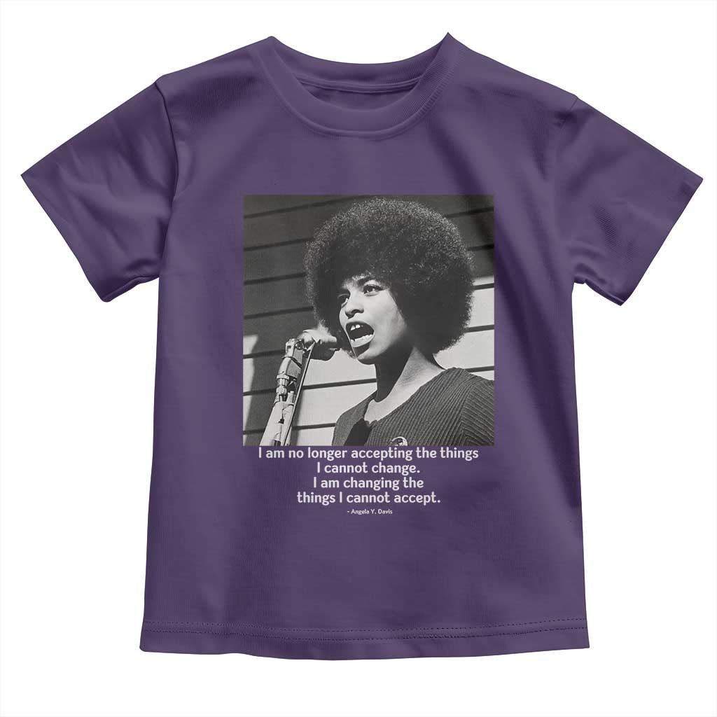 Angela Davis Inspirational Quote Toddler T Shirt Black History African Pride Power TS14 Purple Print Your Wear