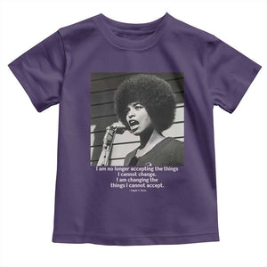 Angela Davis Inspirational Quote Toddler T Shirt Black History African Pride Power TS14 Purple Print Your Wear