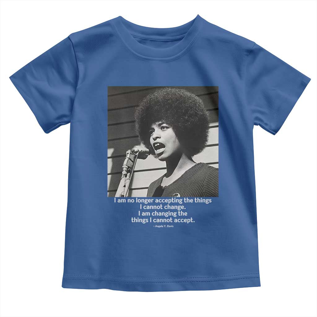 Angela Davis Inspirational Quote Toddler T Shirt Black History African Pride Power TS14 Royal Blue Print Your Wear