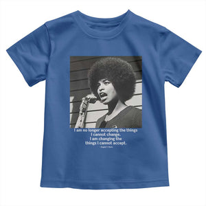 Angela Davis Inspirational Quote Toddler T Shirt Black History African Pride Power TS14 Royal Blue Print Your Wear