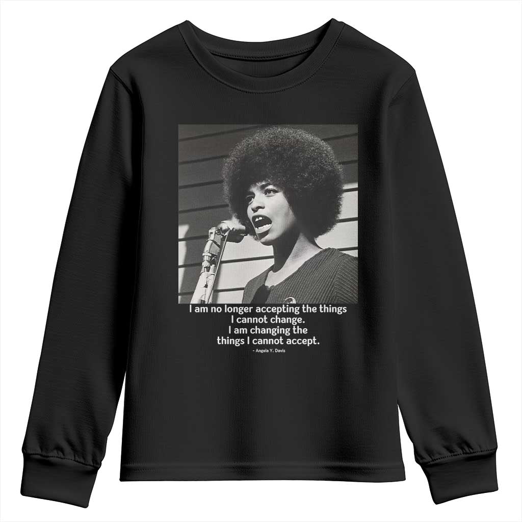 Angela Davis Inspirational Quote Youth Sweatshirt Black History African Pride Power TS14 Black Print Your Wear