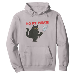 No Ice Please Hoodie Funny Black Cat Abolish ICE Meme Protest TS14 Ice Gray Print Your Wear