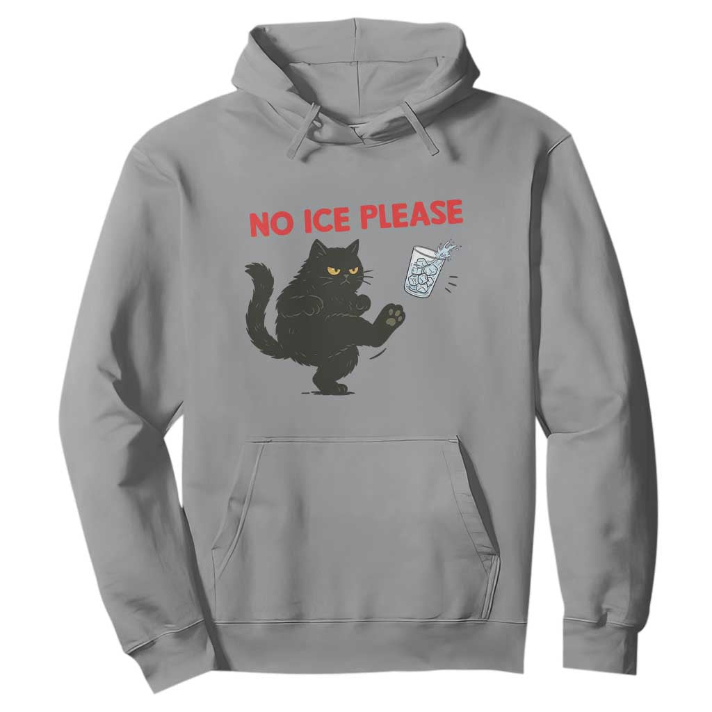 No Ice Please Hoodie Funny Black Cat Abolish ICE Meme Protest TS14 Sport Gray Print Your Wear
