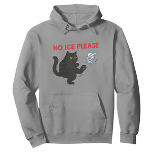 No Ice Please Hoodie Funny Black Cat Abolish ICE Meme Protest TS14 Sport Gray Print Your Wear
