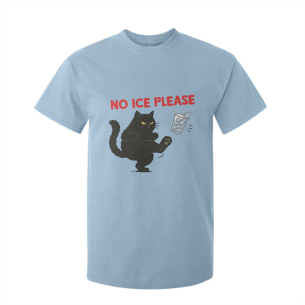 No Ice Please T Shirt For Kid Funny Black Cat Abolish ICE Meme Protest TS14 Light Blue Print Your Wear