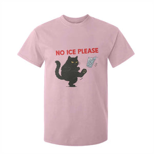 No Ice Please T Shirt For Kid Funny Black Cat Abolish ICE Meme Protest TS14 Light Pink Print Your Wear