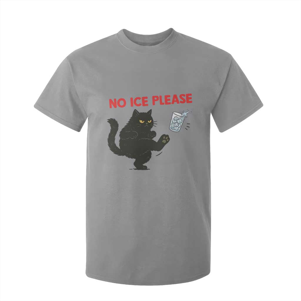 No Ice Please T Shirt For Kid Funny Black Cat Abolish ICE Meme Protest TS14 Sport Gray Print Your Wear