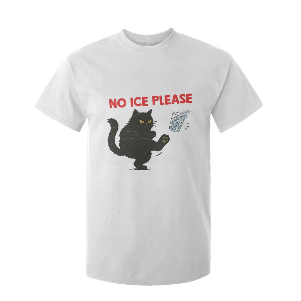 No Ice Please T Shirt For Kid Funny Black Cat Abolish ICE Meme Protest TS14 White Print Your Wear