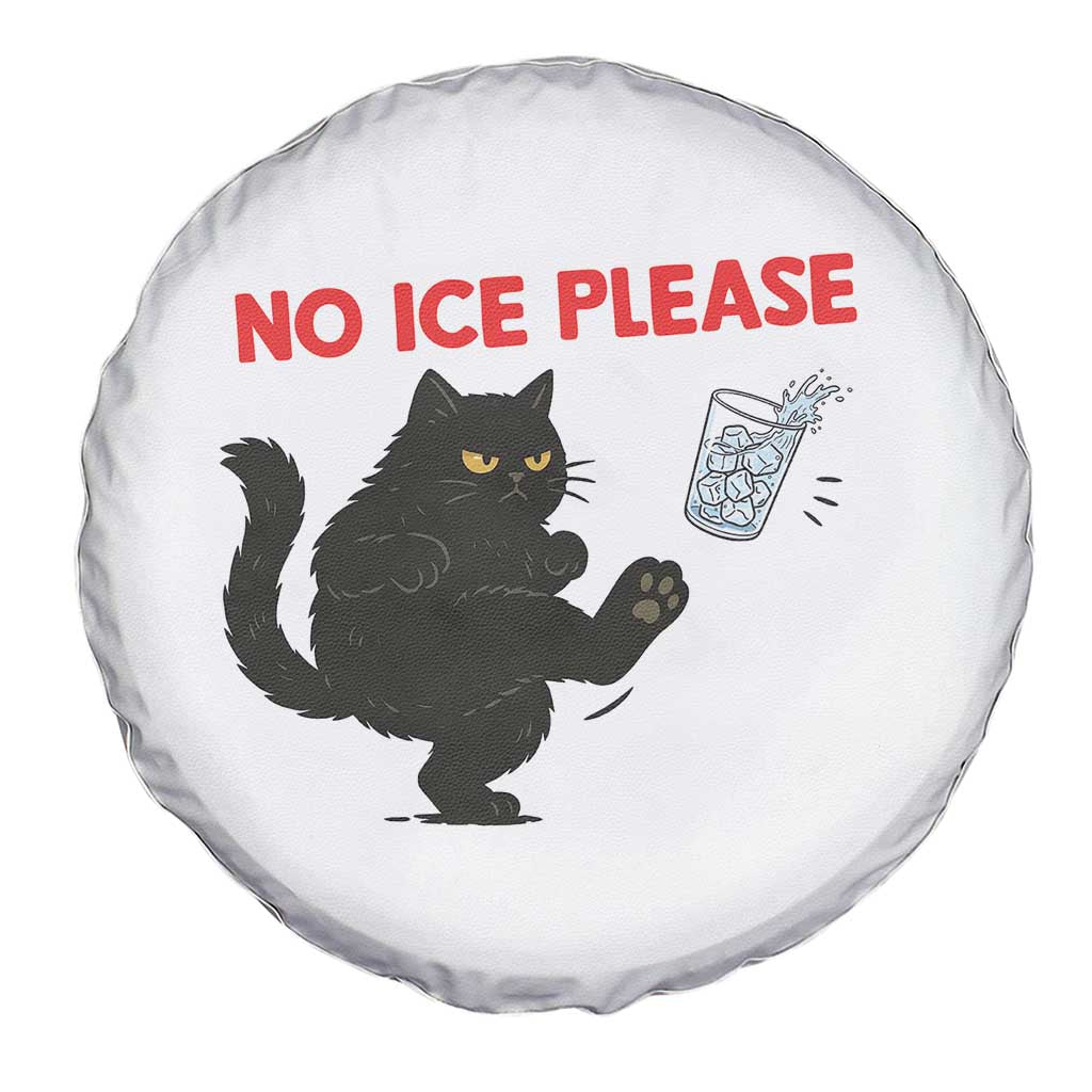 No Ice Please Spare Tire Cover Funny Black Cat Abolish ICE Meme Protest TS14 Print Your Wear