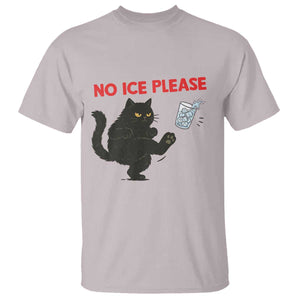 No Ice Please T Shirt Funny Black Cat Abolish ICE Meme Protest TS14 Ice Gray Print Your Wear