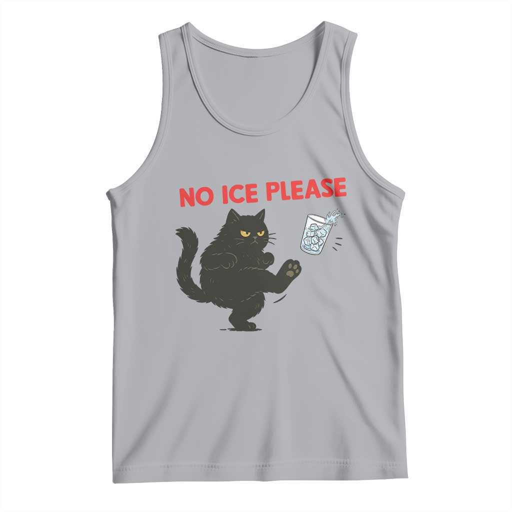 No Ice Please Tank Top Funny Black Cat Abolish ICE Meme Protest TS14 Athletic Heather Print Your Wear