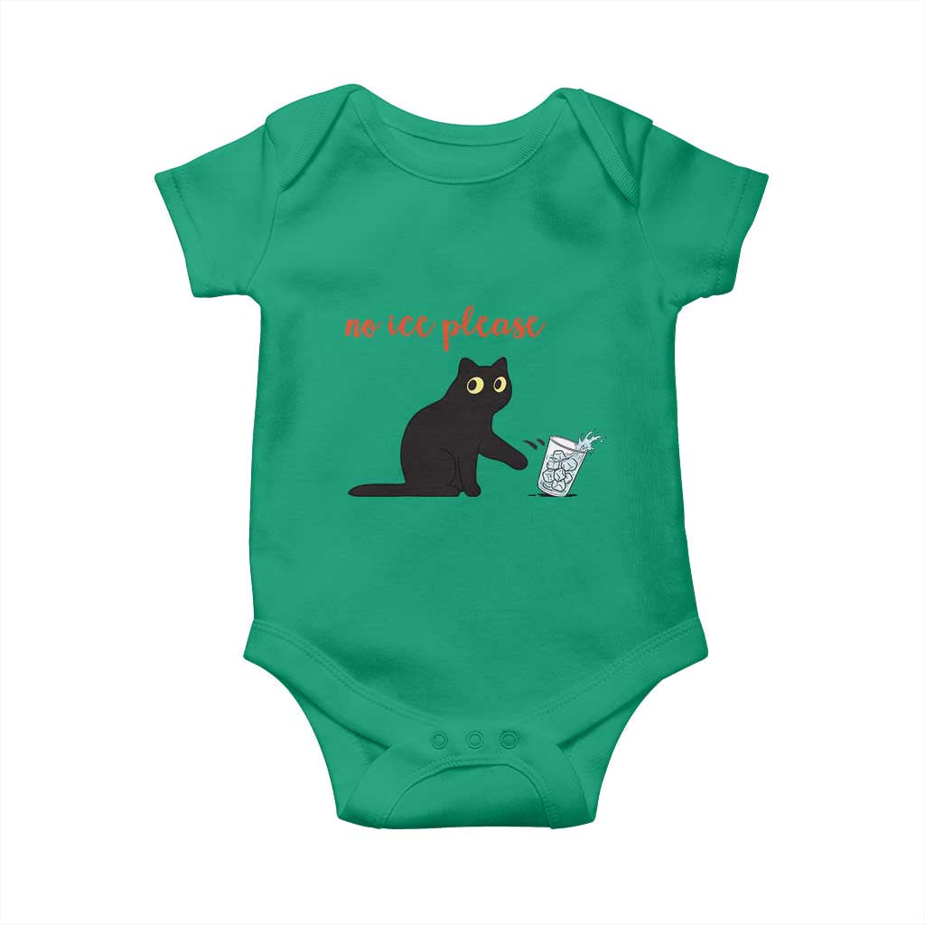 No Ice Please Baby Onesie Funny Cat Abolish ICE Meme Protest TS14 Irish Green Print Your Wear