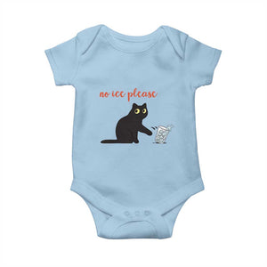 No Ice Please Baby Onesie Funny Cat Abolish ICE Meme Protest TS14 Light Blue Print Your Wear