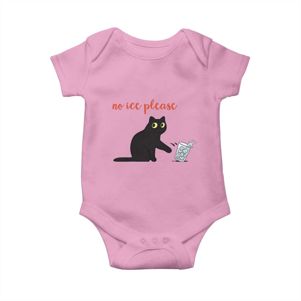 No Ice Please Baby Onesie Funny Cat Abolish ICE Meme Protest TS14 Light Pink Print Your Wear