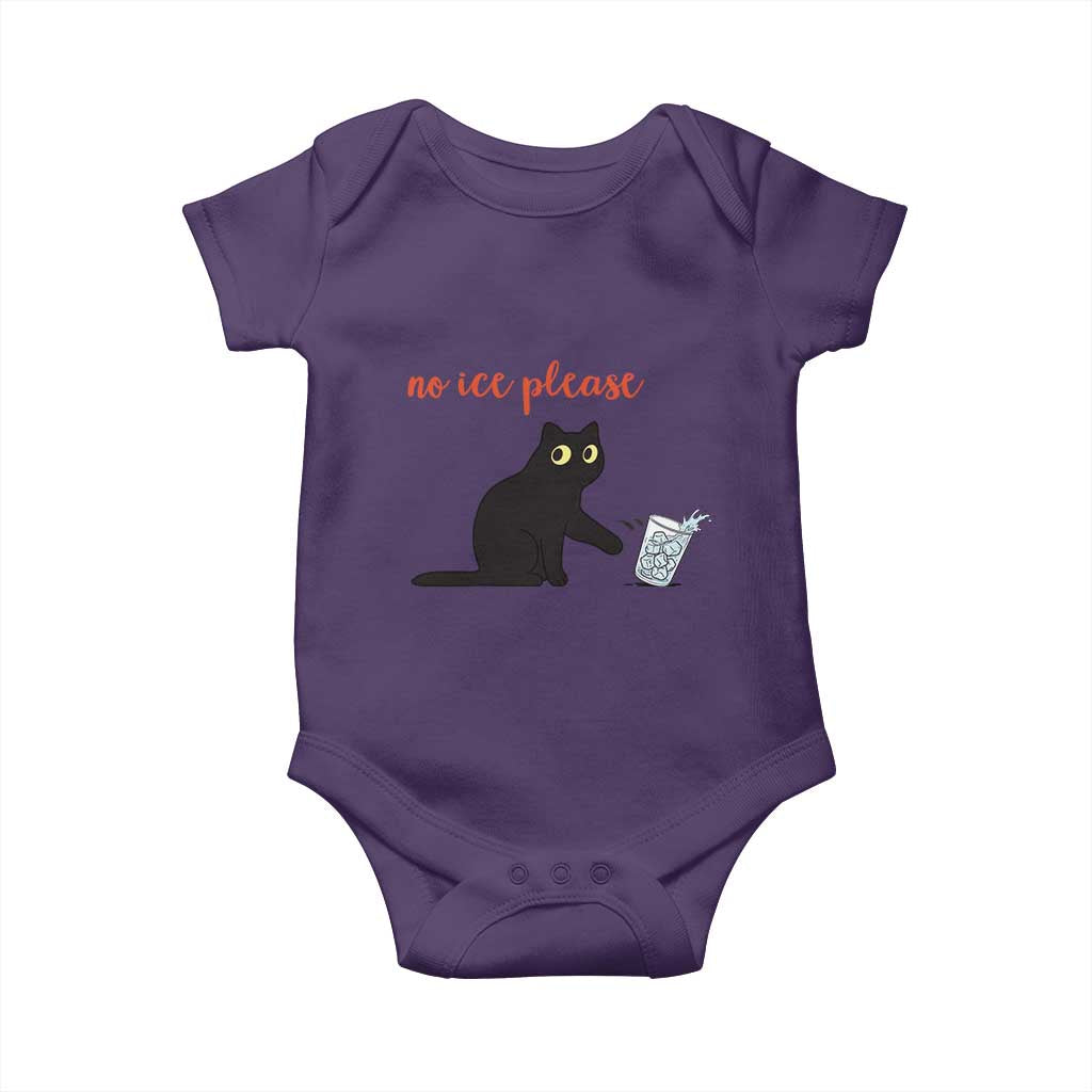 No Ice Please Baby Onesie Funny Cat Abolish ICE Meme Protest TS14 Purple Print Your Wear