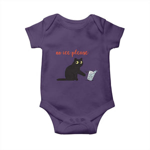 No Ice Please Baby Onesie Funny Cat Abolish ICE Meme Protest TS14 Purple Print Your Wear
