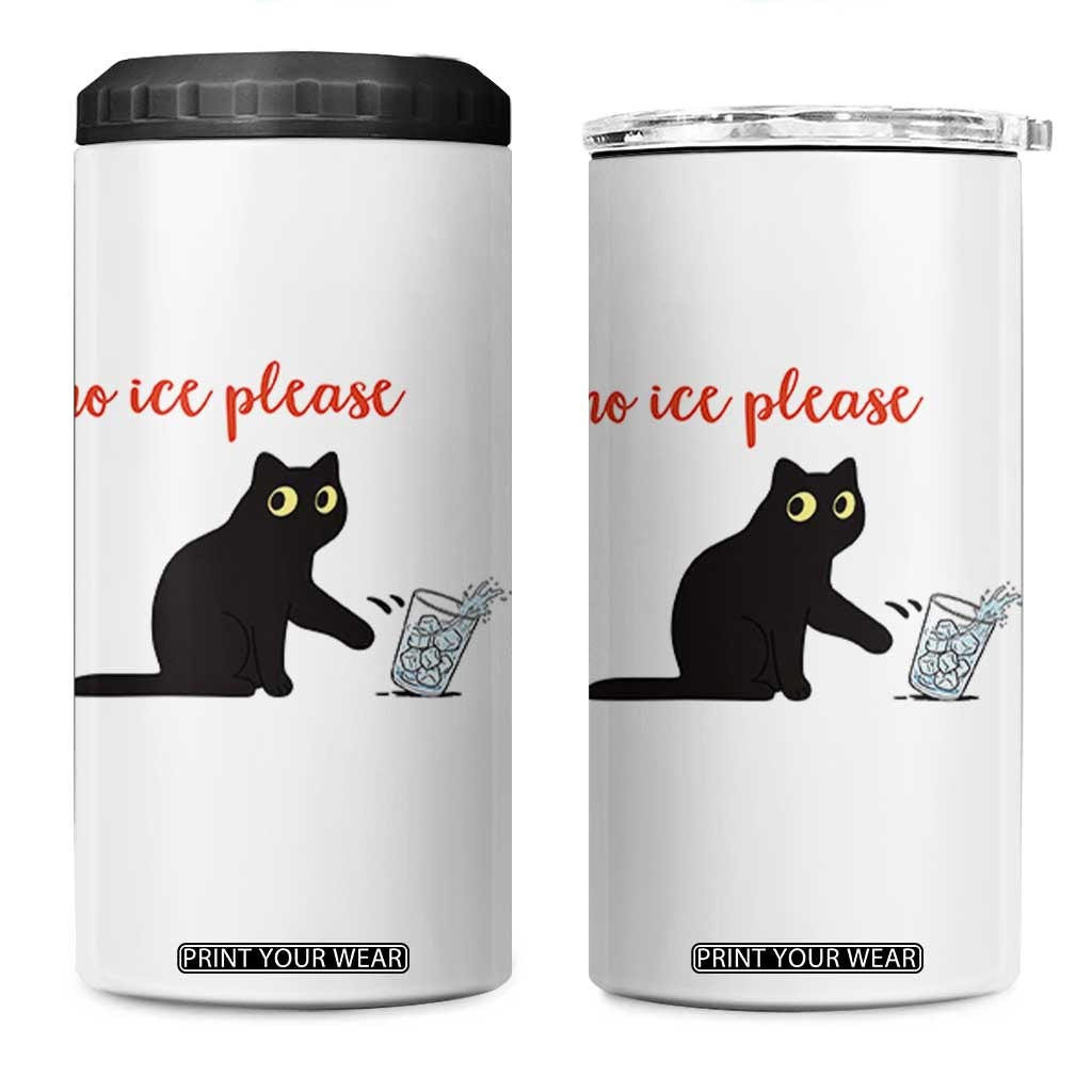 No Ice Please 4 in 1 Can Cooler Tumbler Funny Cat Abolish ICE Meme Protest TS14 One Size: 16 oz White Print Your Wear