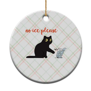 No Ice Please Ceramic Ornament Funny Cat Abolish ICE Meme Protest TS14 1pc Christmas Plaid Print Your Wear