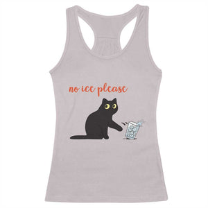 No Ice Please Racerback Tank Top Funny Cat Abolish ICE Meme Protest TS14 Ice Gray Print Your Wear