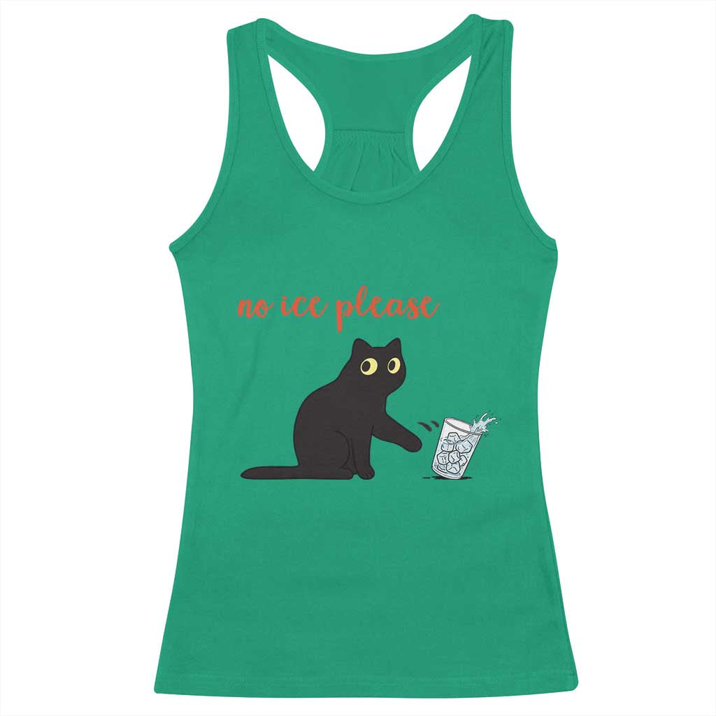 No Ice Please Racerback Tank Top Funny Cat Abolish ICE Meme Protest TS14 Irish Green Print Your Wear