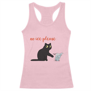 No Ice Please Racerback Tank Top Funny Cat Abolish ICE Meme Protest TS14 Light Pink Print Your Wear