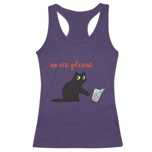 No Ice Please Racerback Tank Top Funny Cat Abolish ICE Meme Protest TS14 Purple Print Your Wear