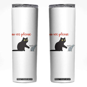 No Ice Please Skinny Tumbler Funny Cat Abolish ICE Meme Protest TS14 White Print Your Wear